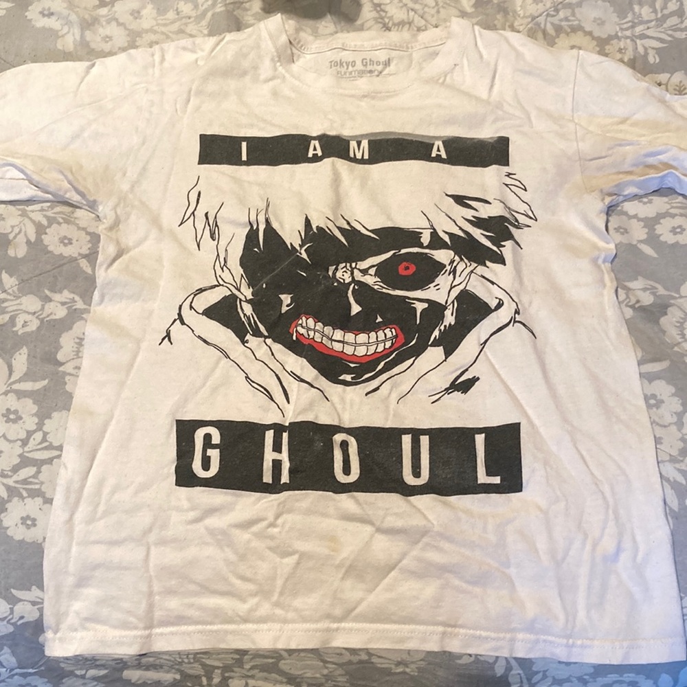Tokyo Ghoul I Am A Ghoul Mens White T-Shirt size small